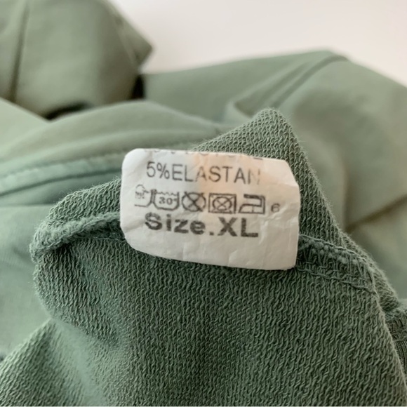 Paolo Tricot Sweater Green Size XL Italy Asymmetrical Boxy Oversized Lagenlook - Picture 8 of 10